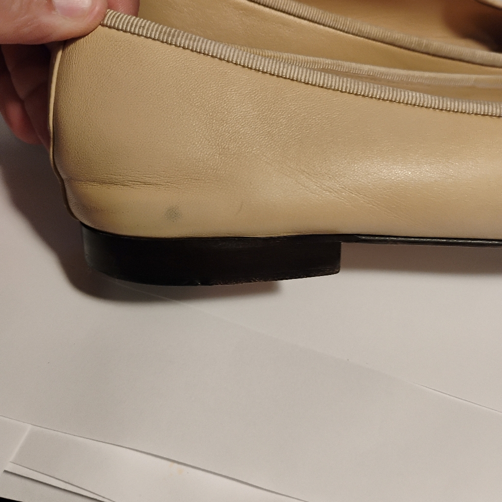 CHANEL Leather cap toe Iconic Ballet Ballerina Flats Shoes 41 - Picture 8 of 16